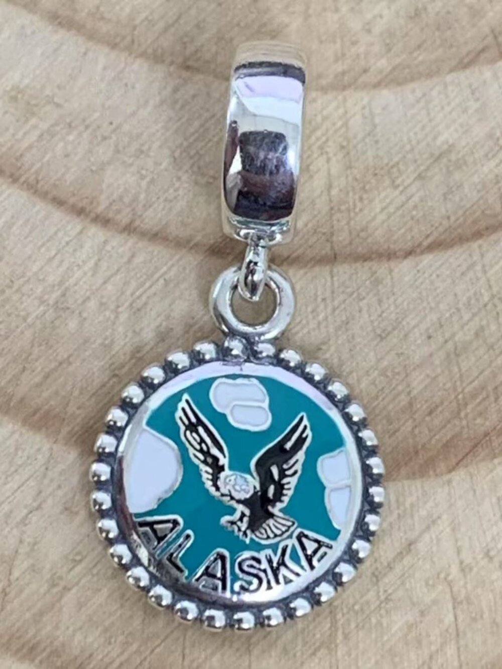 Pandora Alaska Travel Destination Dangle Charm, S925 Silver Jewelry